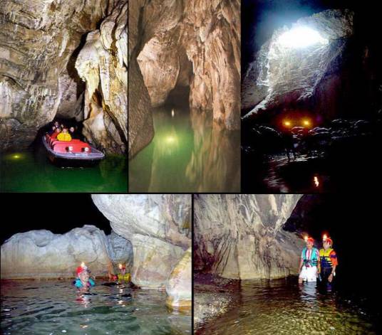 暗河（地下岩溶地貌的一种）