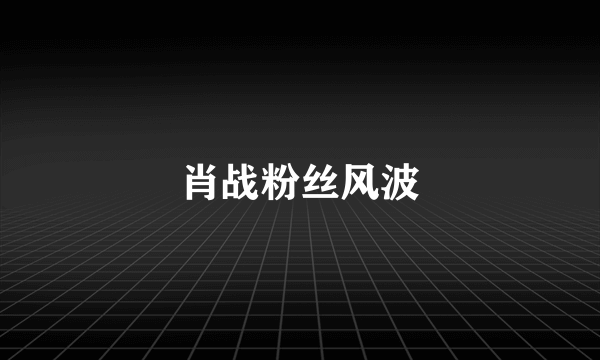 肖战粉丝风波