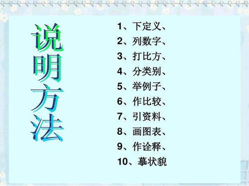 说明方法