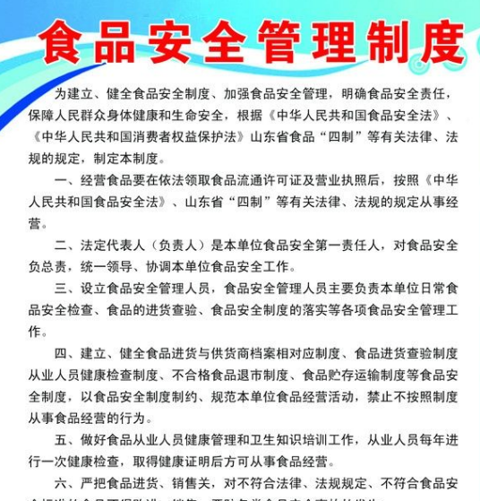 食品安全管理制度