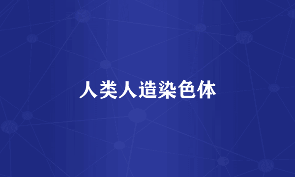 人类人造染色体