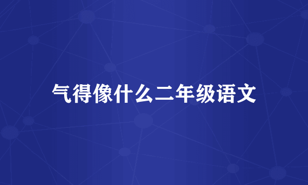 气得像什么二年级语文