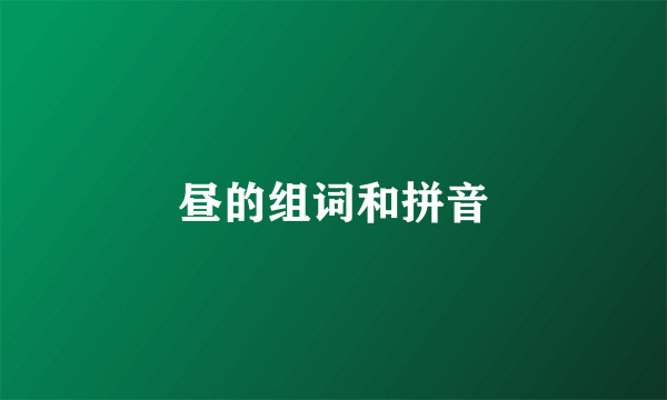 昼的组词和拼音