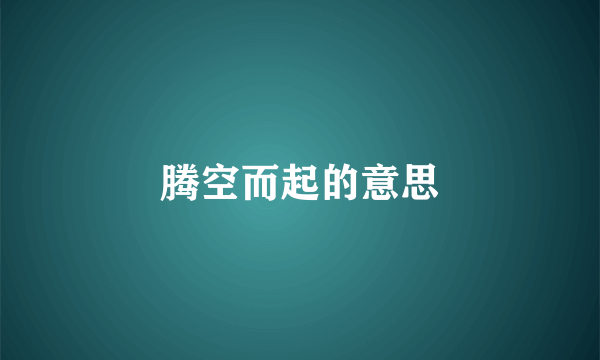 腾空而起的意思