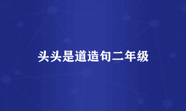 头头是道造句二年级