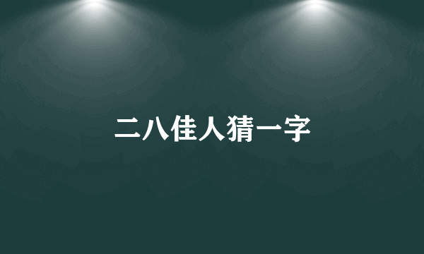 二八佳人猜一字