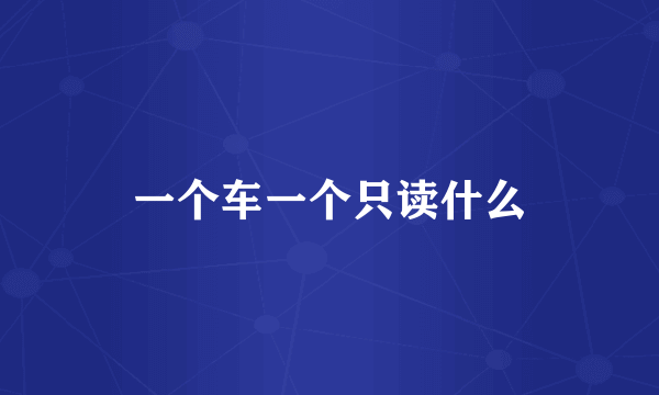 一个车一个只读什么