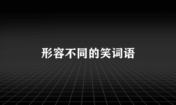 形容不同的笑词语