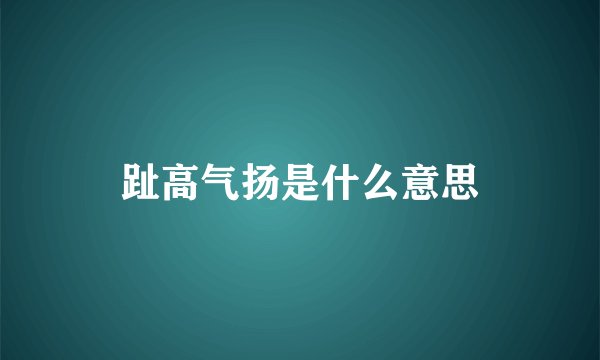 趾高气扬是什么意思