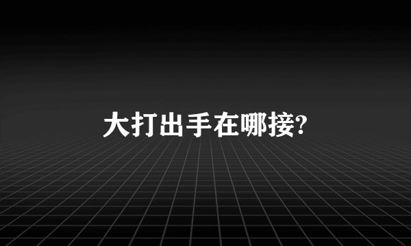 大打出手在哪接?