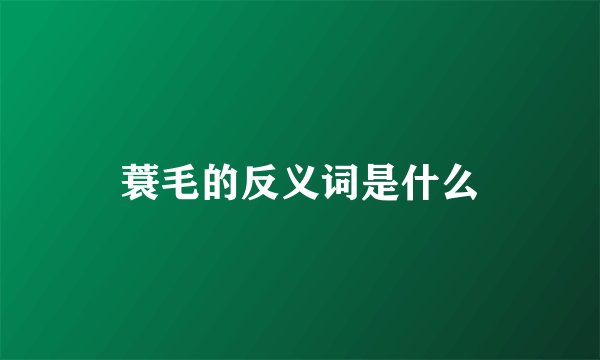 蓑毛的反义词是什么