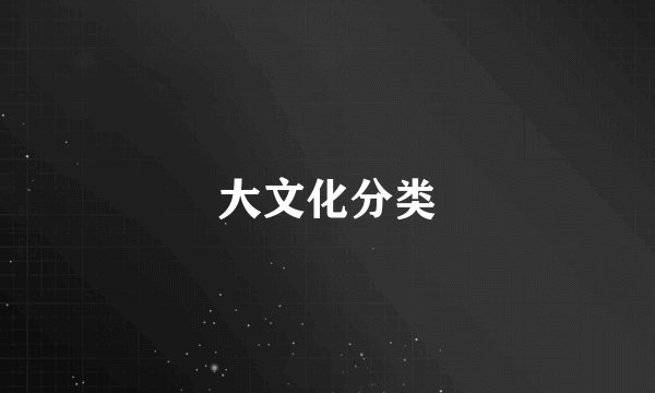 大文化分类