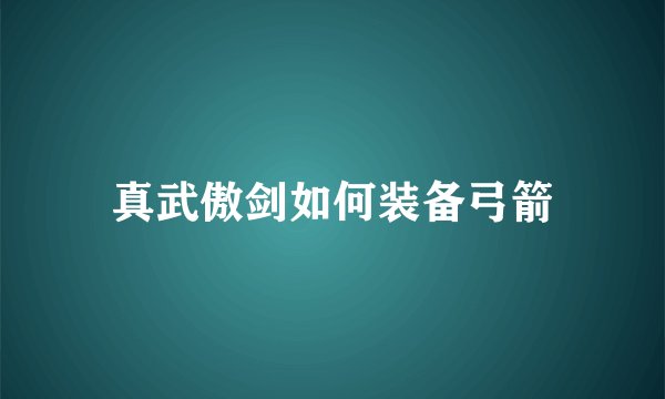 真武傲剑如何装备弓箭