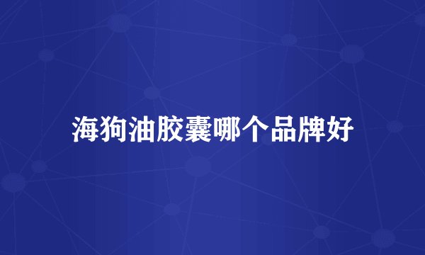 海狗油胶囊哪个品牌好