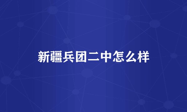 新疆兵团二中怎么样