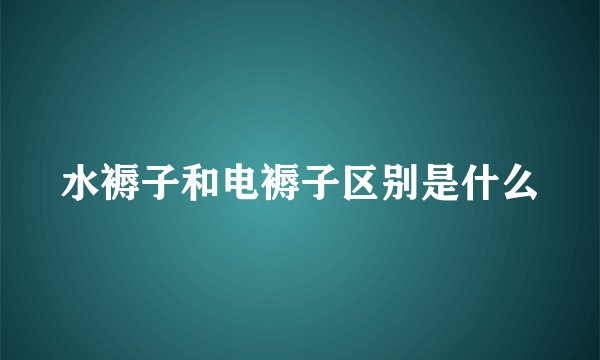 水褥子和电褥子区别是什么