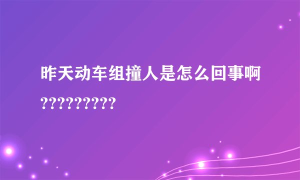 昨天动车组撞人是怎么回事啊?????????