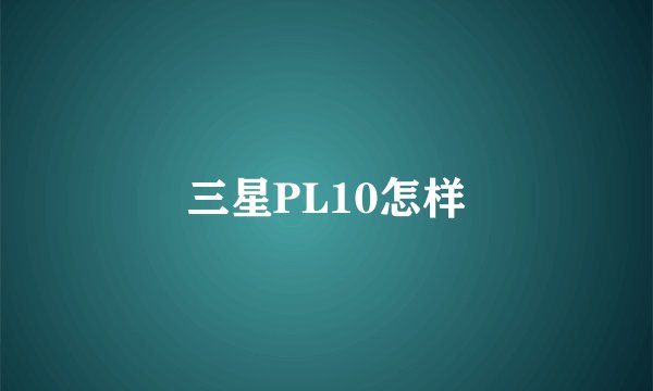三星PL10怎样