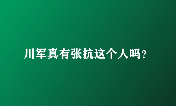 川军真有张抗这个人吗？