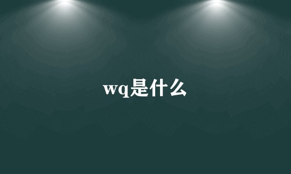 wq是什么