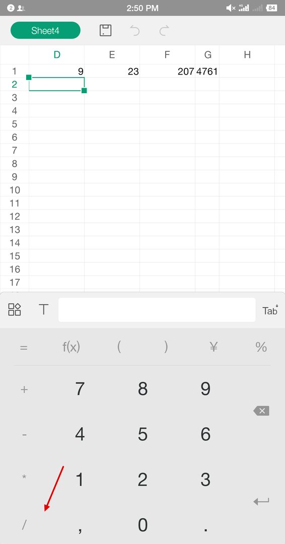 EXCEL中的除号怎么打啊