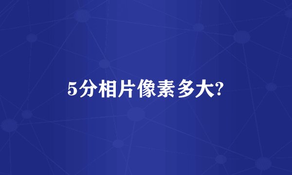 5分相片像素多大?