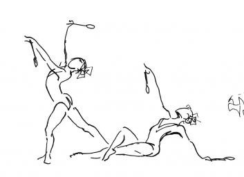 简单点的人物速写临摹图片