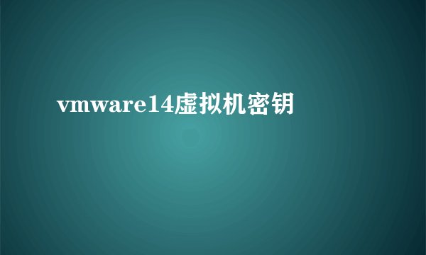 vmware14虚拟机密钥