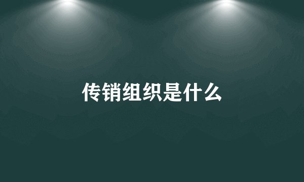 传销组织是什么