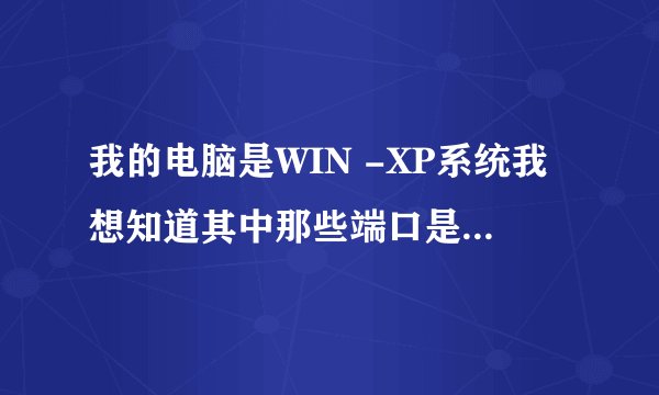 我的电脑是WIN -XP系统我想知道其中那些端口是无用的?