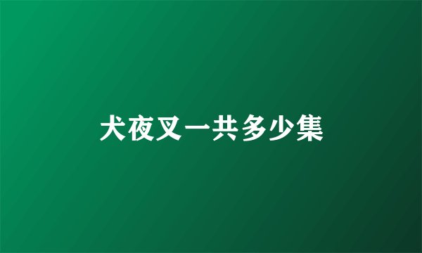 犬夜叉一共多少集