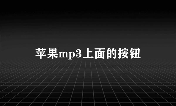 苹果mp3上面的按钮