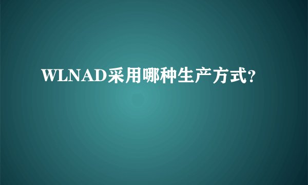 WLNAD采用哪种生产方式？