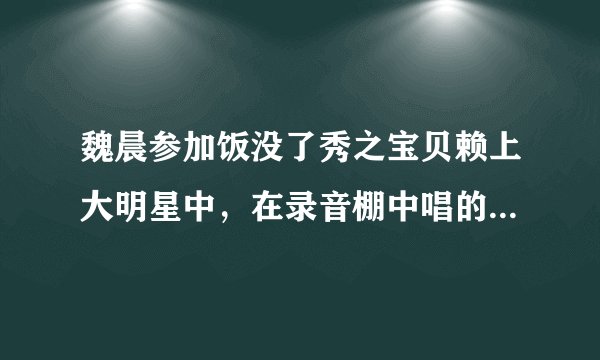 魏晨参加饭没了秀之宝贝赖上大明星中，在录音棚中唱的是什么歌啊，旋律跟千方百计很像，可歌词又不像。