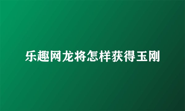 乐趣网龙将怎样获得玉刚