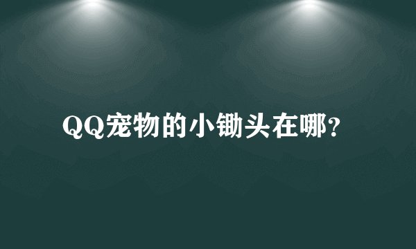 QQ宠物的小锄头在哪？