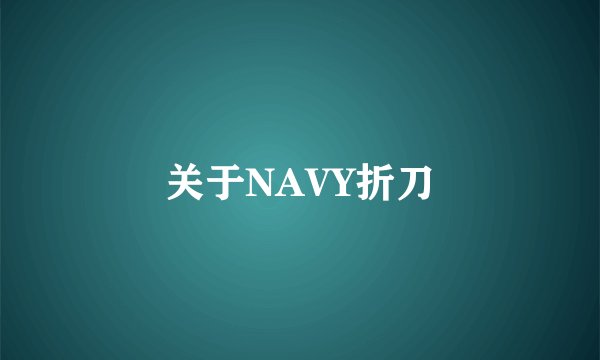 关于NAVY折刀