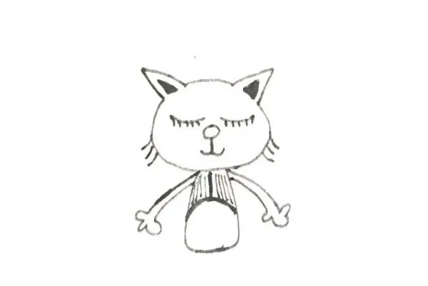 如何画会跳舞的小猫