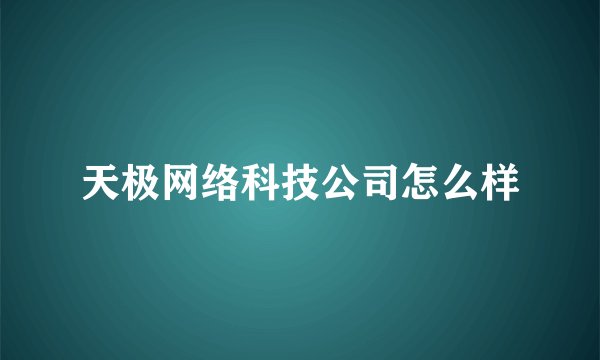 天极网络科技公司怎么样