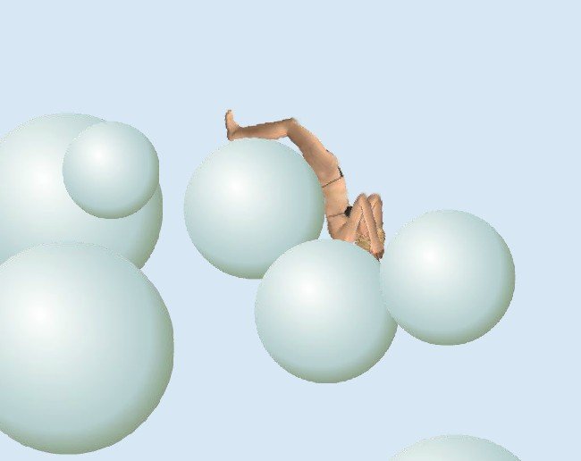 求一个小游戏，是一个女的在画面中不停的往下落画面里有很多泡泡可以阻挡她，但是只能稍挡一下还是会滑下去