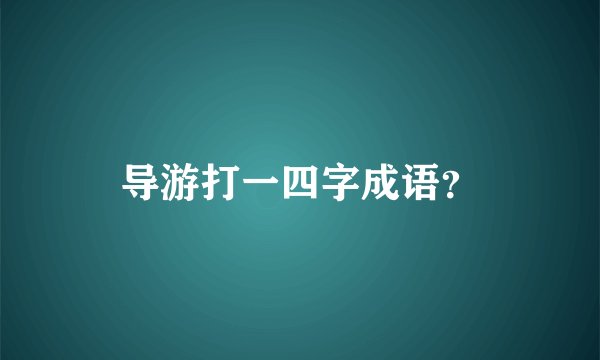 导游打一四字成语？