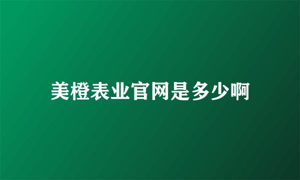 美橙表业官网是多少啊