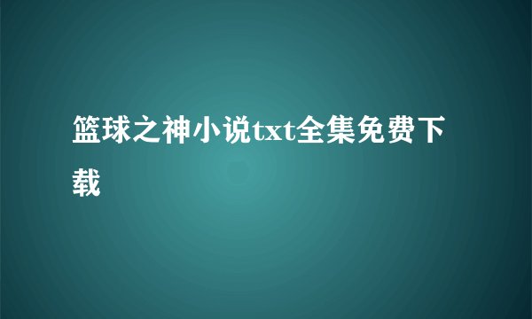 篮球之神小说txt全集免费下载