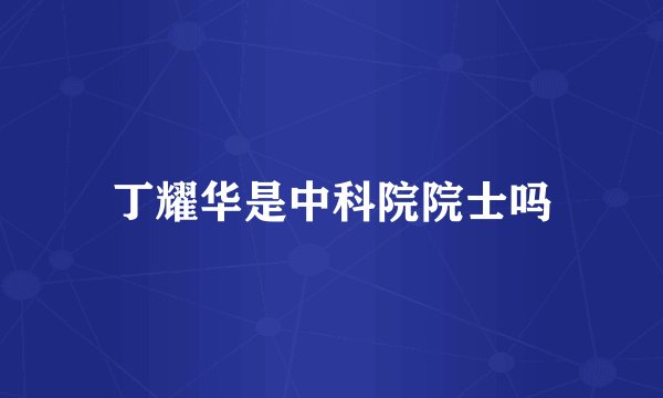 丁耀华是中科院院士吗