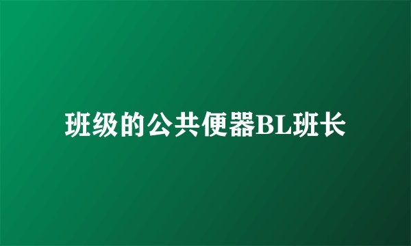 班级的公共便器BL班长
