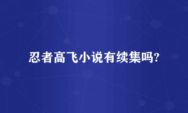 忍者高飞小说有续集吗?