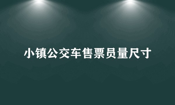 小镇公交车售票员量尺寸