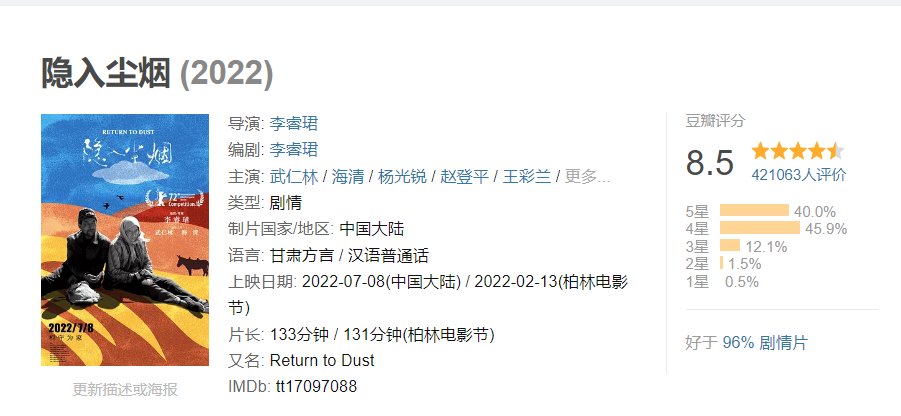 《隐入尘烟》的“票房奇迹”说明了什么？