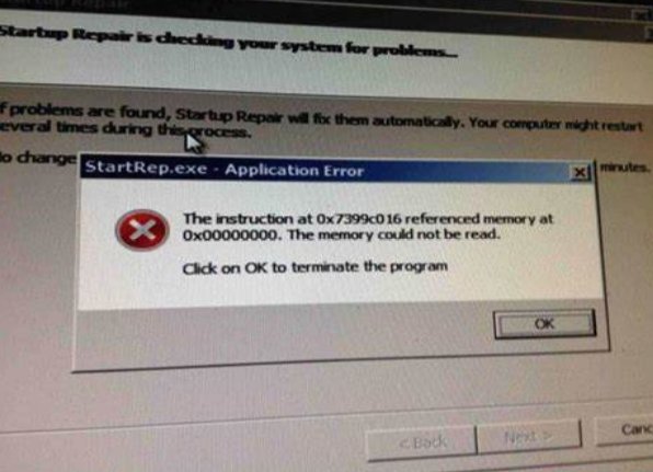 application error 什么意思？