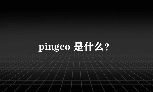 pingco 是什么？